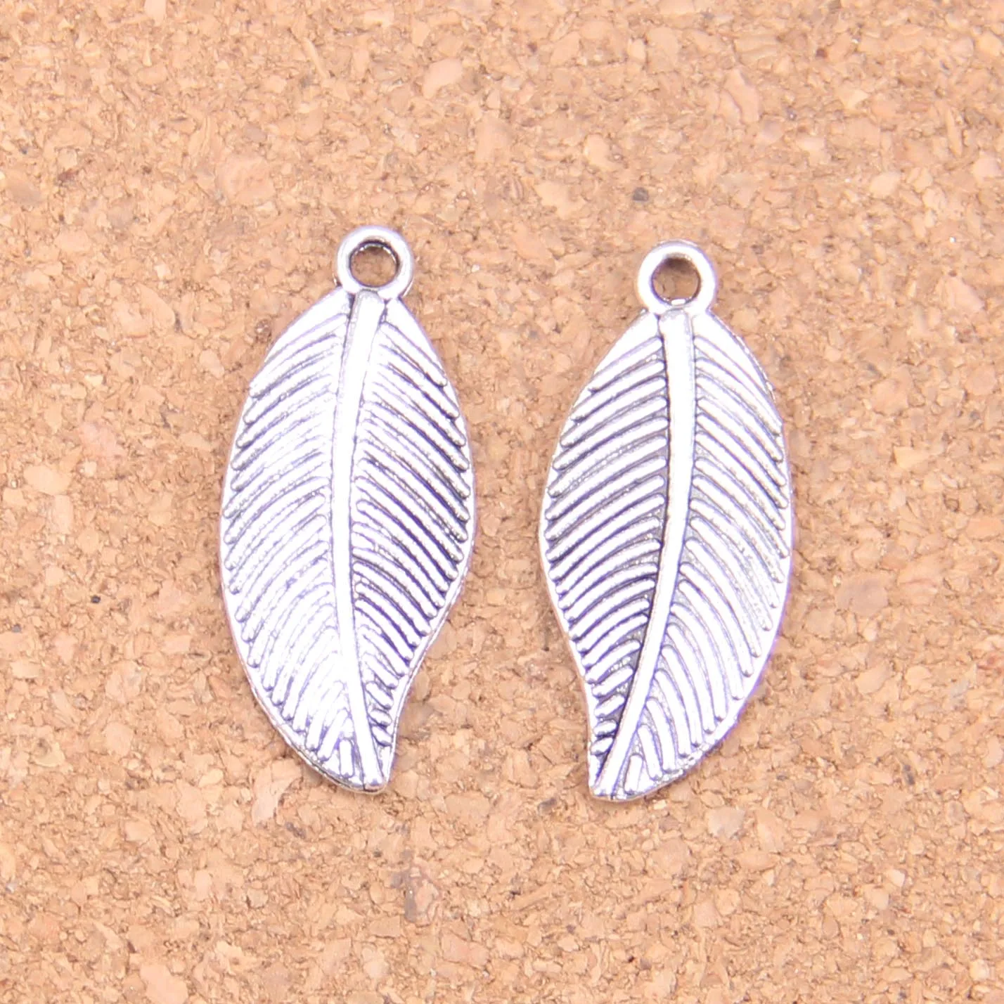 

62pcs Charms double sided leaf 27x12mm Antique Pendants,Vintage Tibetan Silver Jewelry,DIY for bracelet necklace