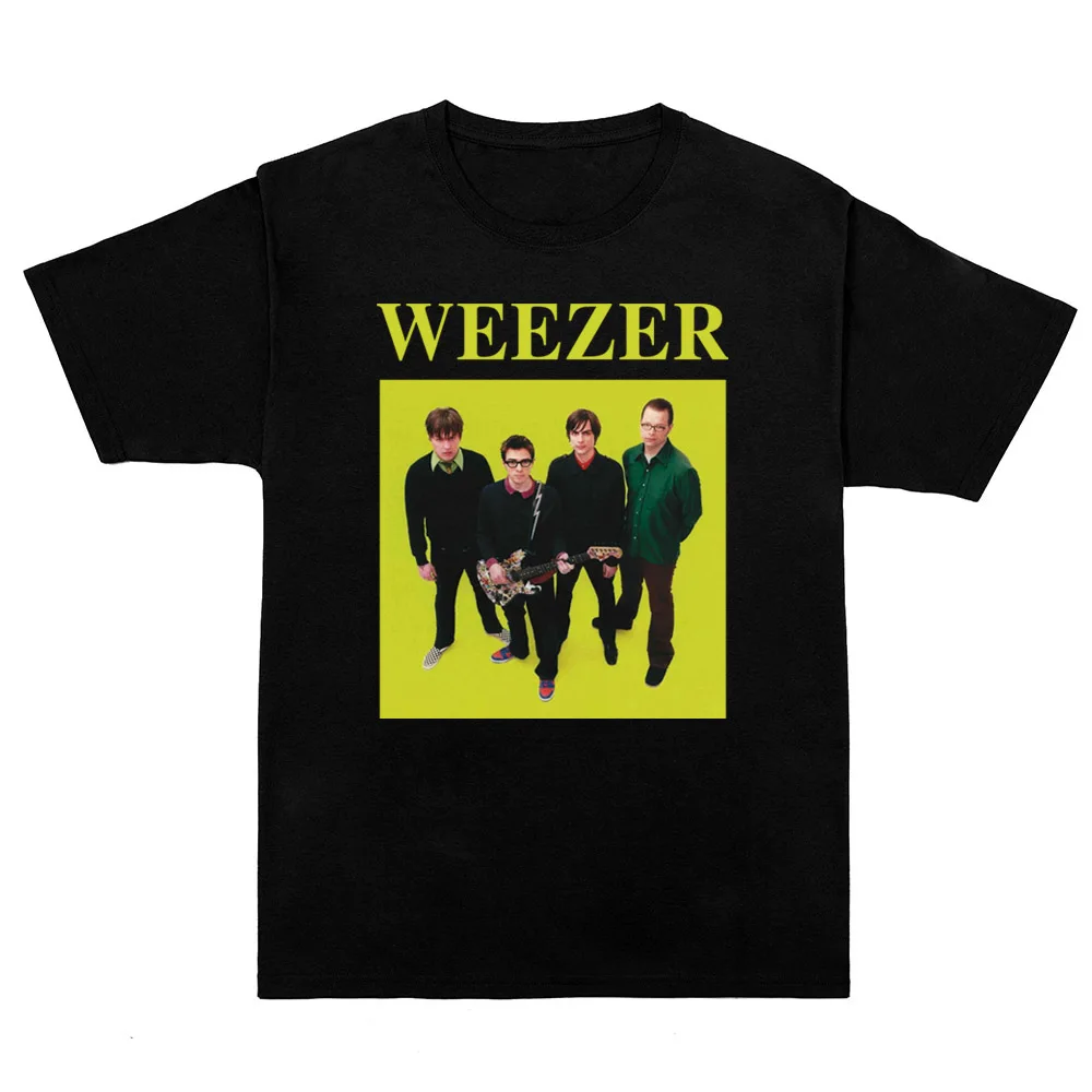 

Новое поступление, плакат Weezer с синим альбомом, Мужская футболка с принтом, Летние повседневные топы с круглым вырезом, футболка размеров от...