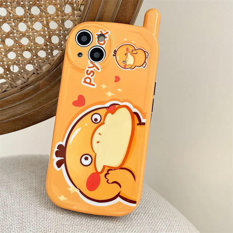 

Retro Classic Antenna Phone Pokemon Pikachu Psyduck Phone Case For Iphone 11 12 13 Pro Max X Xs Xr Soft Silicone Cover
