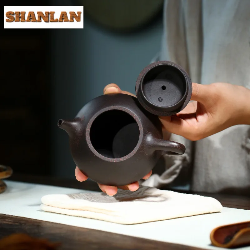 240 мл Эстетический чайник Исин из фиолетовой глины знаменитый мастер каменный