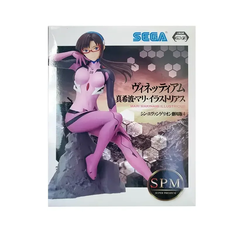 Фото Оригинальная фигурка SEGA NEON GENESIS EVANGELION EVA SPM Мари Макинами Иллюстрес, ПВХ-модель, декоративная статуэтка, детская игрушка №2