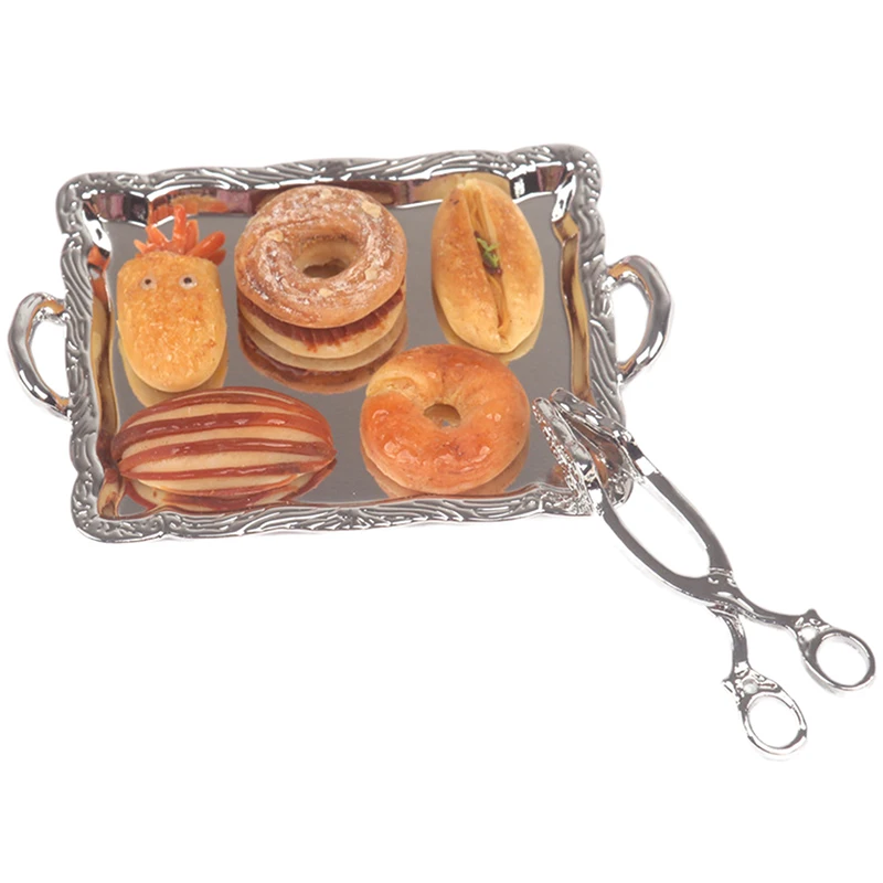 Миниатюрный металлический фотоальбом для кукольного домика зажим хлеба тарелка