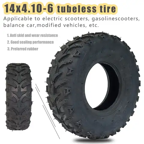 Бескамерная шина 14x4,10-6, зимняя шина для ATV