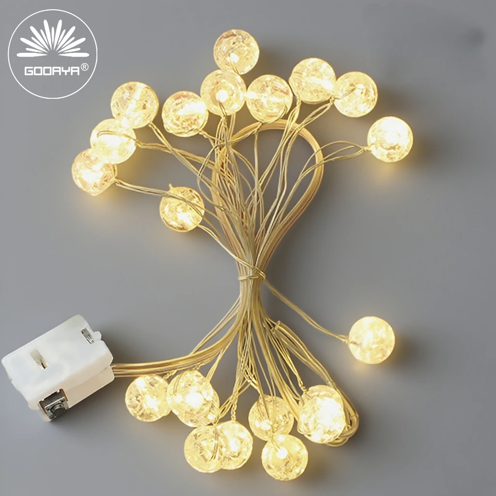 

LED гирлянда шарики теплый белый 20 LEDs 3 метра