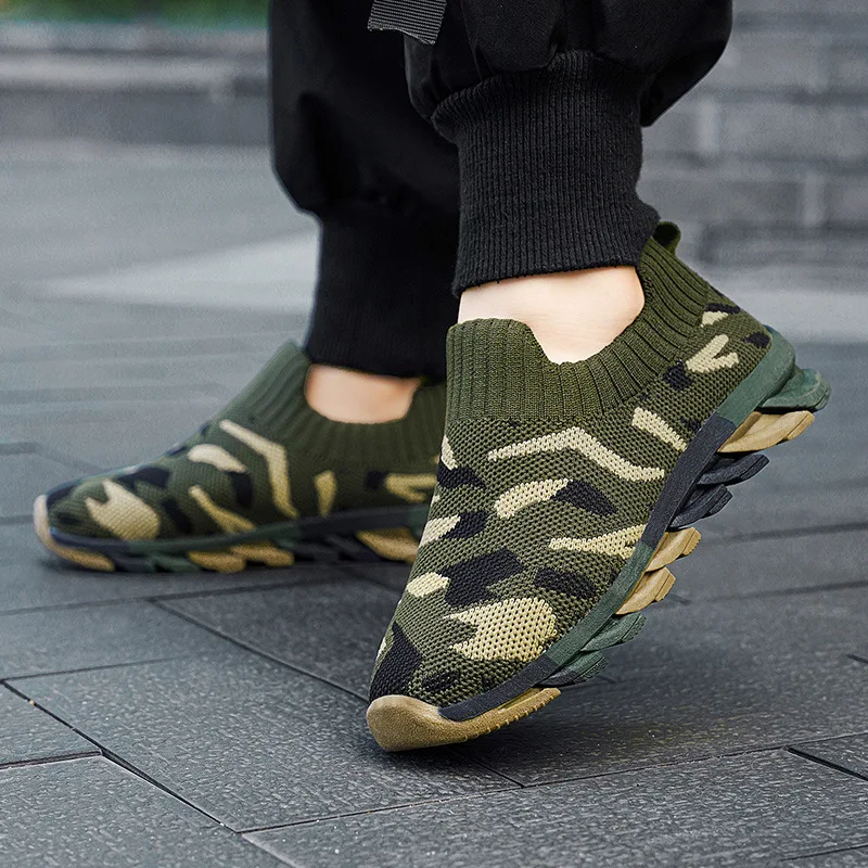 

Shoes Boys High Quality Kids Sneakers Breathable Camouflage Fashion Casual Light Walking Plus Size Footwear Zapatillas Hombre