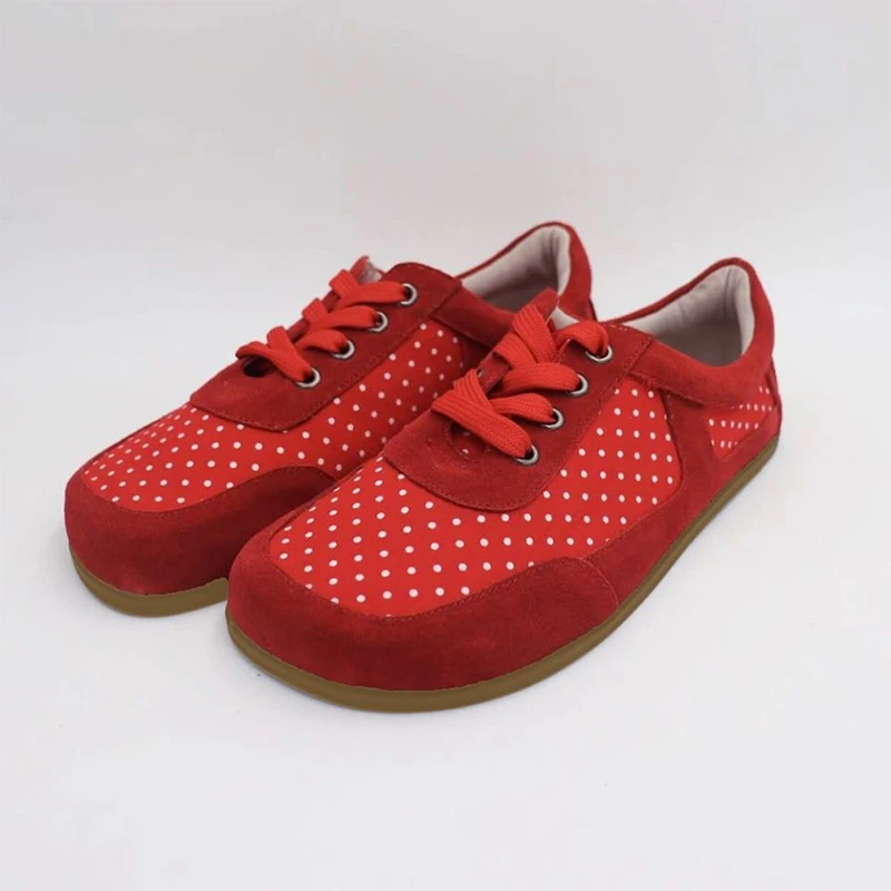 Barefoot Sneakers Red Dot For Women - NARROW VERSION UZSI VERZE