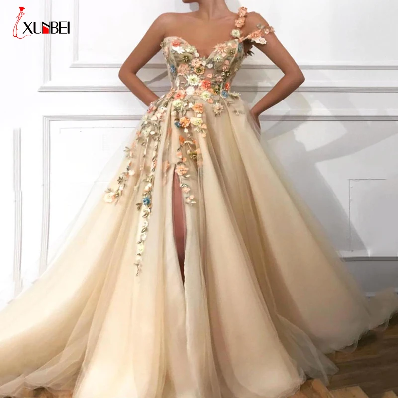 

Robe De Soirée Femme A Line Evening Dresses Beads Flowers Formal Lady Party Prom Dresses Vestidos Elegantes Dress Custom Dresses