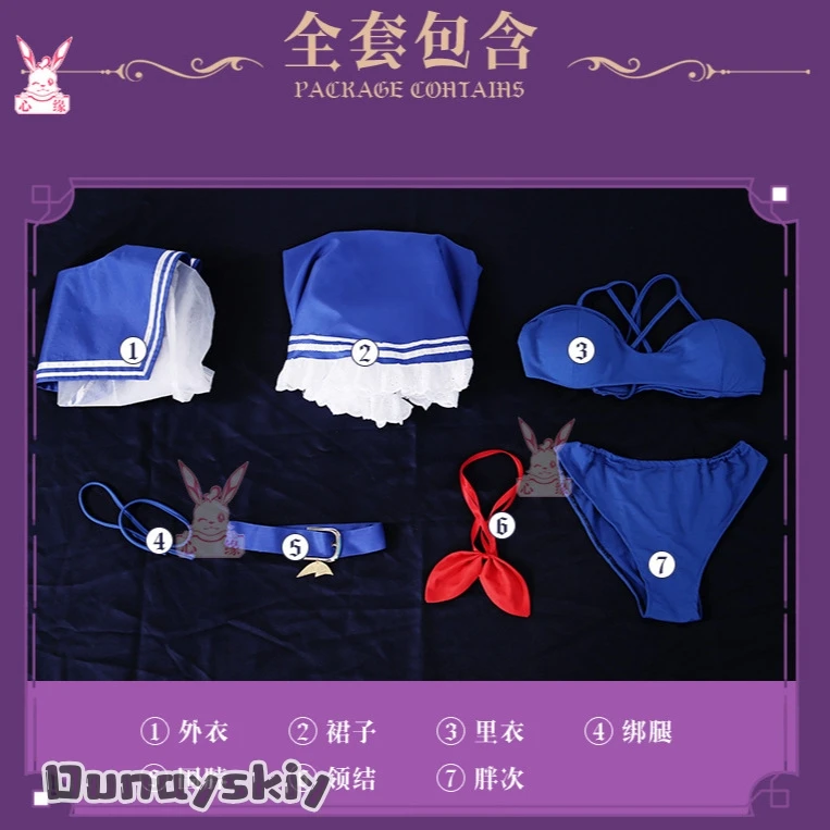 Фото Аниме виртуальный YouTuber Shylily Lily Косплей Костюм じ presentationい Sailor Suits Летние купальники s-xl Bikini Woman Сексуальные ролевые костюмы №5