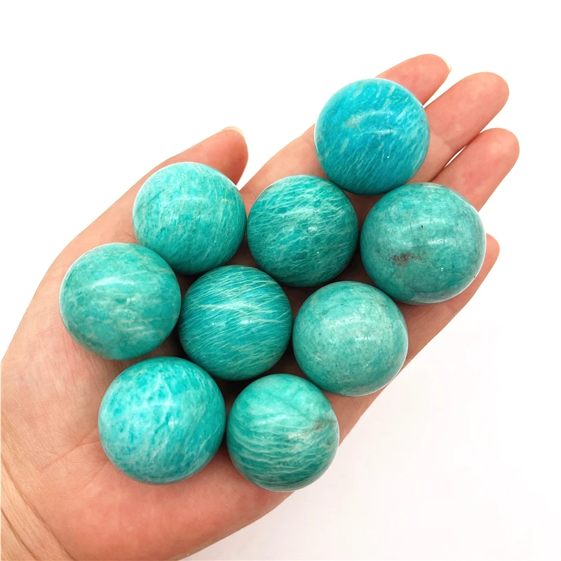 

Beautiful 1PC Natural Amazonite Sphere Crystal Quartz Ball Energy Stone Ball Home Decoration Reiki Healing Quartz Crystals