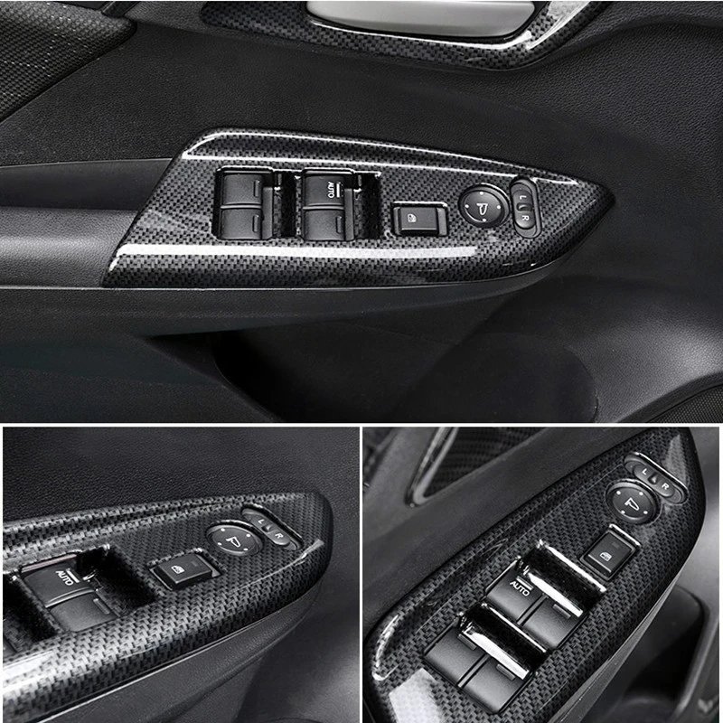 

For Honda Shuttle 2016 2017-2019 For FIT JAZZ 2014-2018 ABS Window Switch Buttons Frame Pad Cover Trim Car Styling Accessories