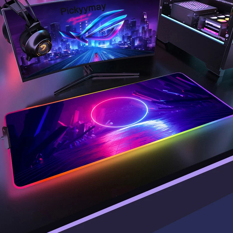 

Large RGB Mouse Pad XXL Gaming Mousepad LED Mouse Mat Design Gamer Mousepads Table Pads Keyboard Mat Desk Pad With Backlit