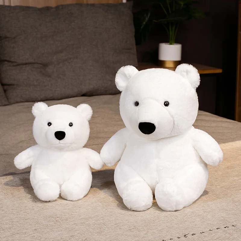 

25/50cm Kawaii Plushie Polar Bear Toys Cute Animal Stuffed Dolls Soft Plush Toy Soft Doll for Kids Birthday Gift Home Decor