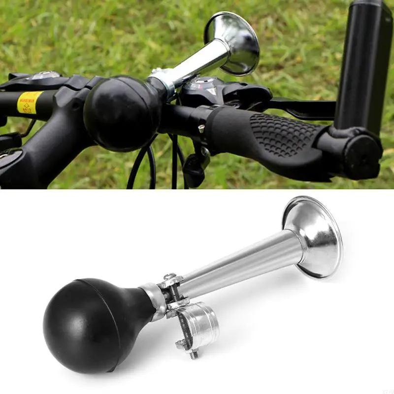 X7jd Bike Cycling Retro Metal Air Hooter Bugle Trumpet Honking Lack