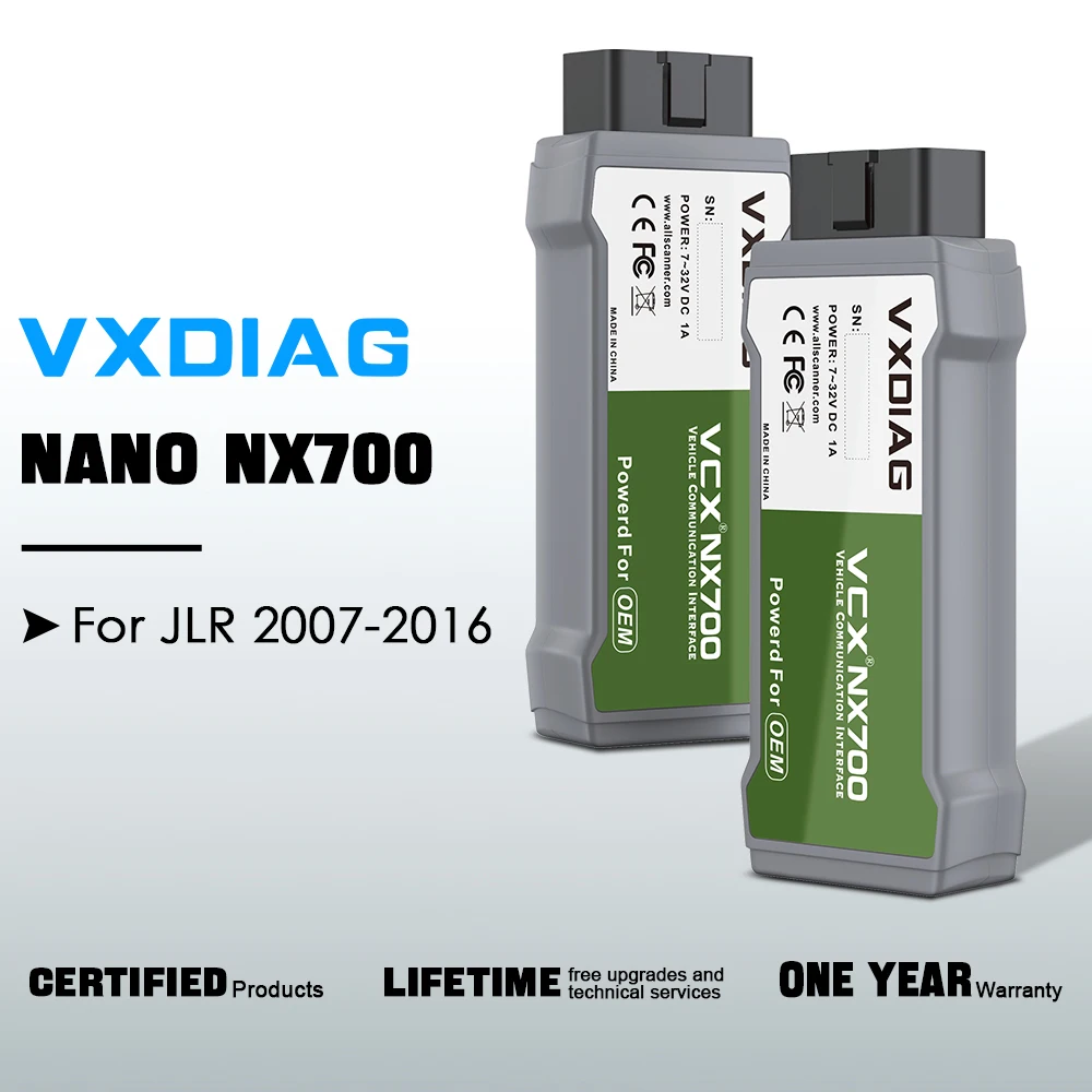 VXDIAG NANO NX700 для JLR 2007-2016 Wi-Fi/USB автомобильный сканер программирование ECU OBDII активный