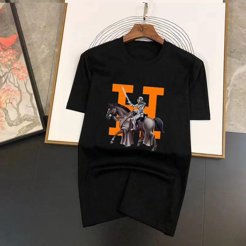 

2023 Summer 100% Cotton T-Shirt Cartoon Luxury Letter Printed Men Women Casual Top Y2K Tees O-Neck Short Sleeve Brand Tee Shirt