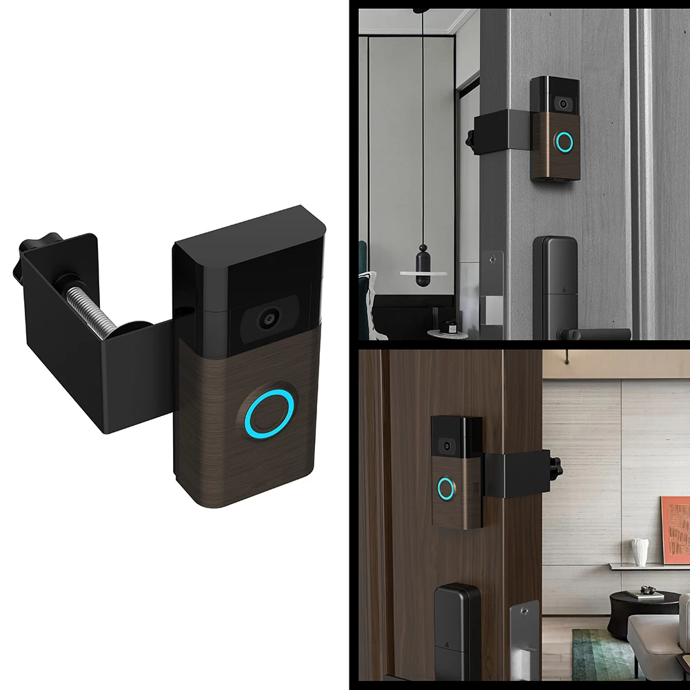 

No Drilling Doorbell Mount Bracket Security Accessories Fixed Doorbell Mounting Bracket for Home Office Apartment Dormitory Door