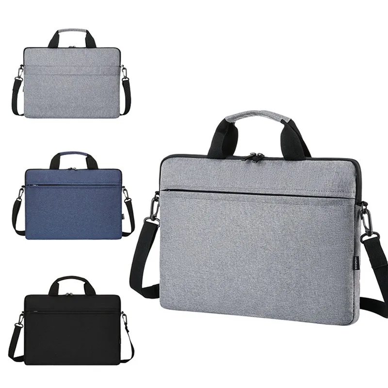 13 14 15 Inch Laptop Bag Portable Cover Liner Sleeve Handbag Solid Color Laptop Shoulder Bag Women Men Notebook