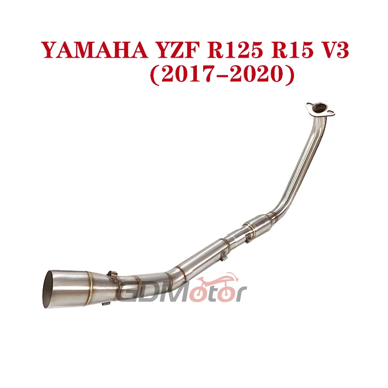 

Modified Motorcycle Exhaust Stainless Bending Pipe For Yamaha YZF R15 V3 MT15 XSR155 Exhaust Elbow 51mm L ink Muffler
