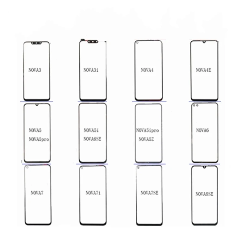 Новый внешний стеклянный объектив переднего экрана для Huawei P40 P40Lite Lite E запасные