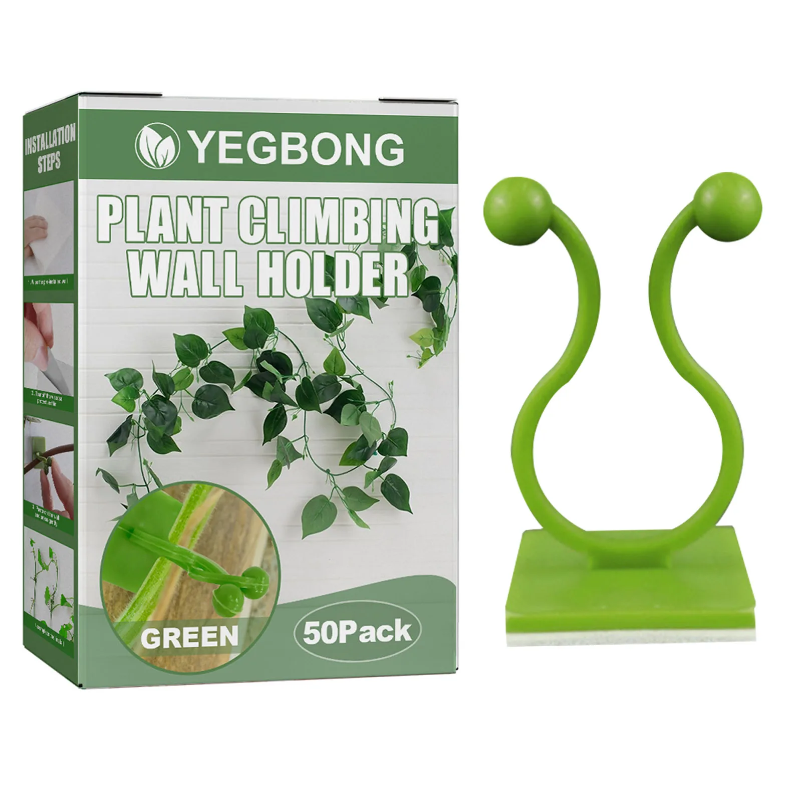 

50 Pieces Plant Climbing Wall Fixture Clips Wall Fixture Plant Clips Novelty Invisible Design Self-Adhesive Climbing Plant