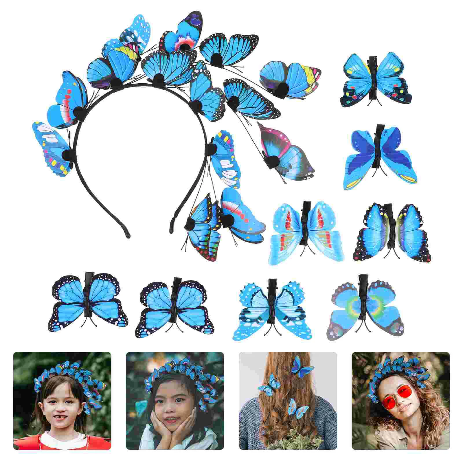 

Головные уборы для вуалетки, головные уборы, заколки для волос, синие