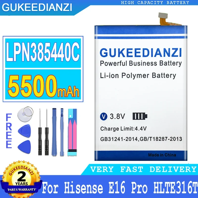 

LPN385440C 5500mAh High Capacity Battery For Hisense E16Pro E16 Pro HLTE316T Mobile Phone Batteries High Quality