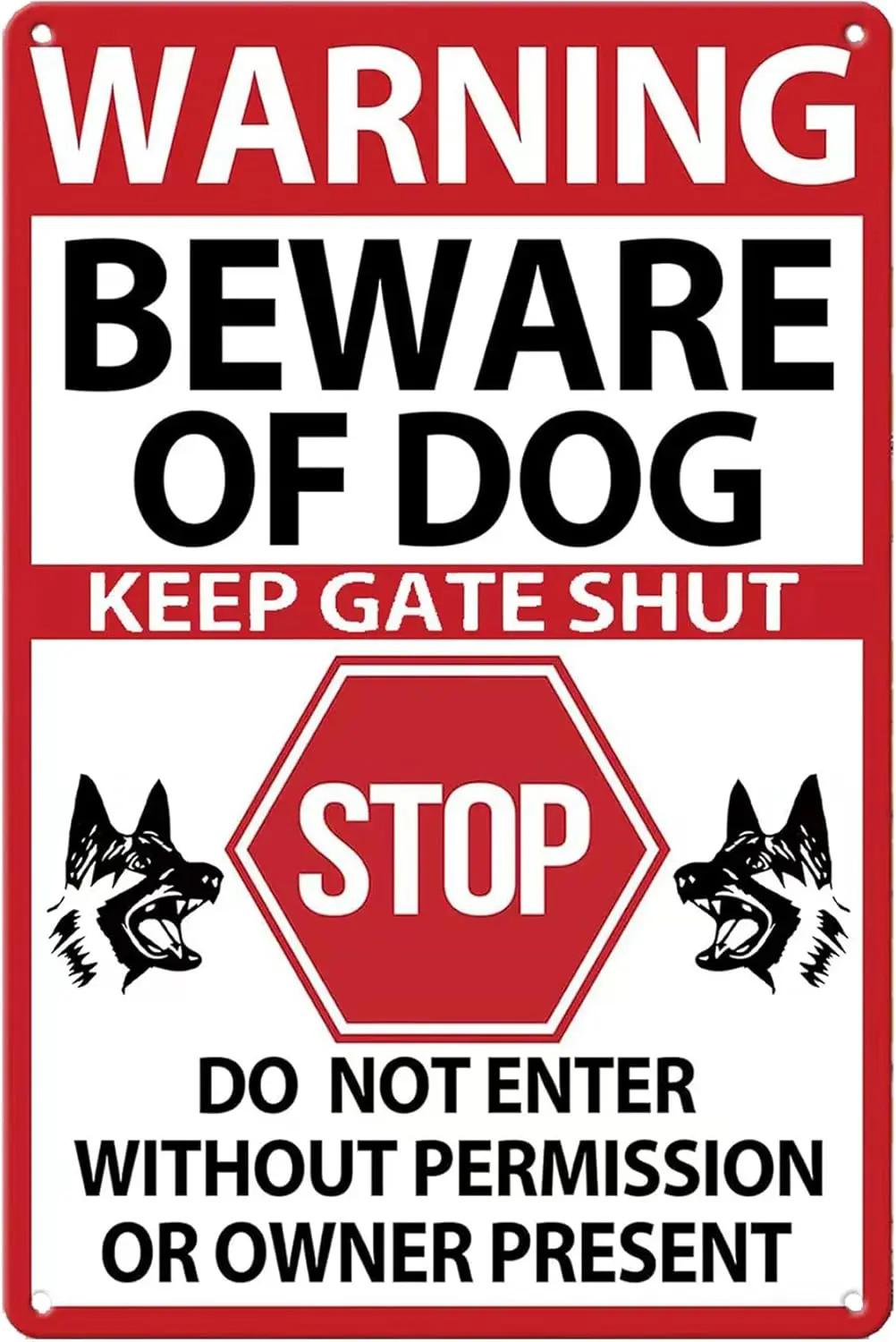 Wrnng Sgn Bewre of Dog Perfect Fence Home Yrd Frm Grden Grge Wll Декор 12x8 дюймов