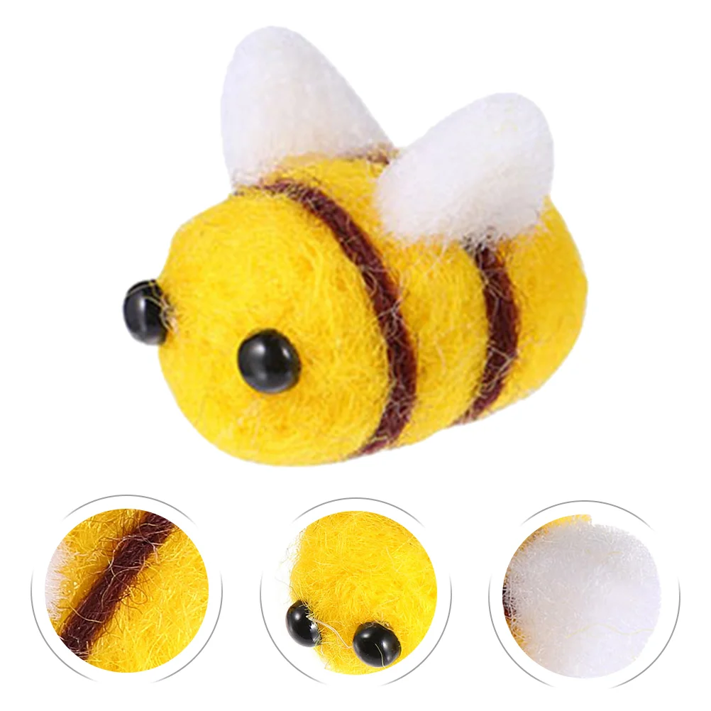 

25 Pcs Wool Felt DIY Bees Small Bee Craft Decorations Mini Felt Bees for Clothes