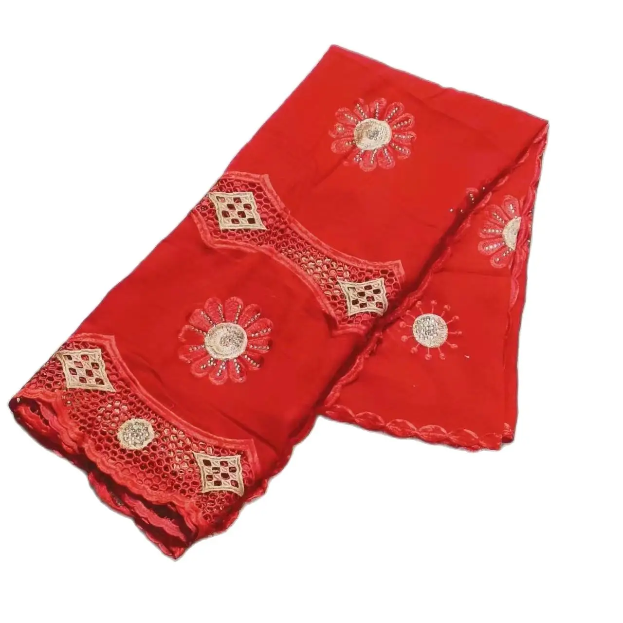 african muslim women scarf Luxury Scarf High Quality 100% Cotton Dubai African Women shawls  Embroidery Chemical Lace Scarf