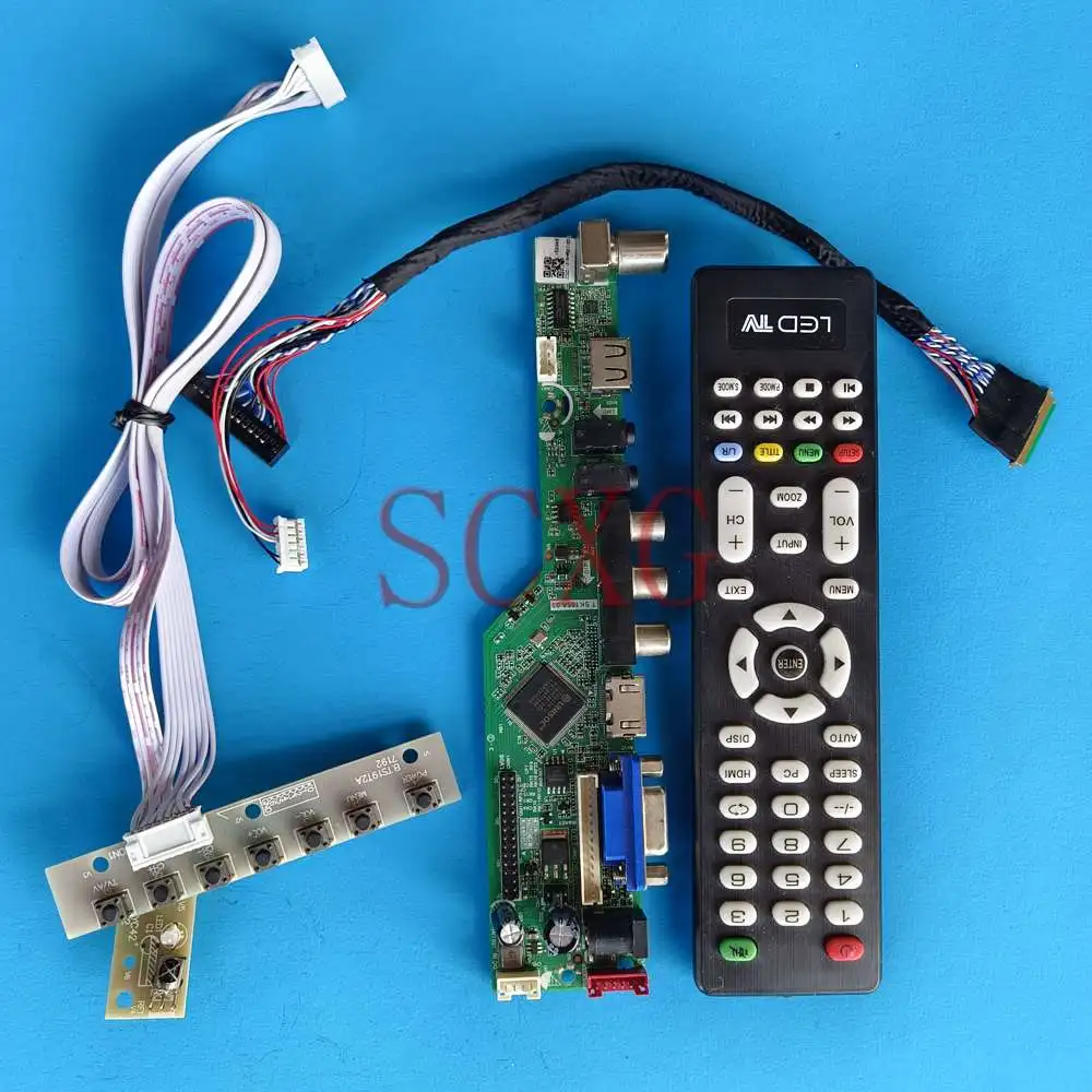Для LTN156AT19-001 ТВ аналоговый сигнал LVDS 40 Pin AV VGA USB HDMI-совместимая 1366 768 Светодиодная
