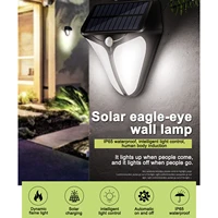 led solar wall lamp pir motion sensor outdoor garden landscape light 3 mode automatic small street light fence lamp porch sconce