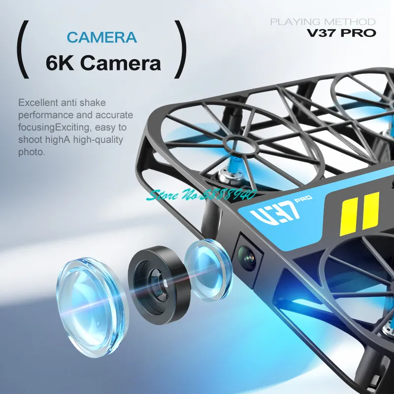 Фото Полнофункциональный квадрокоптер MINI RC Drone с Wi-Fi FPV, камерой 8K HD, датчиком гравитации, взлетом одной кнопкой и дистанционным управлением, малый БПЛА №2