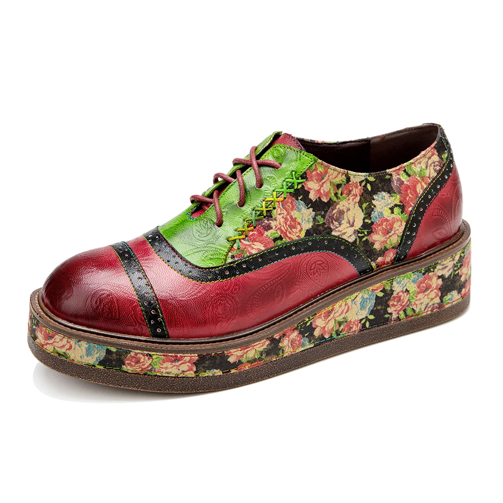 

Женские туфли-оксфорды на платформе, натуральная кожа, со шнуровкой, толстая подошва, лоферы контрастных цветов, весна-лето