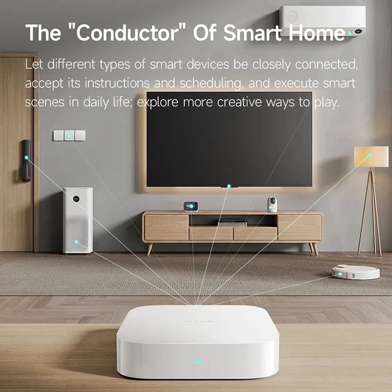 Фото Двухдиапазонный Wi-Fi 5G, порт RJ45, Bluetooth Mesh, Zigbee 3.0, интеллектуальный хаб, проводной сетевой шлюз, Xiaomi Smart Home Hub 2 №5