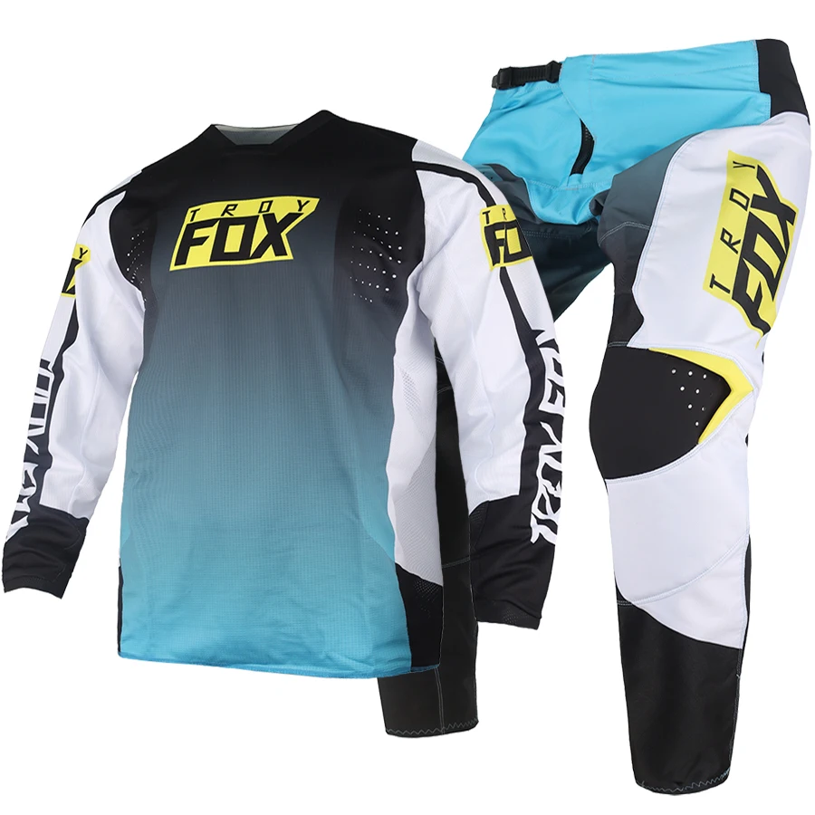 2023 Race Suit Motorbike Downhill Bike GP Air Motocross 180 Leed Venz Jersey Pants Combo Moto Gear Set