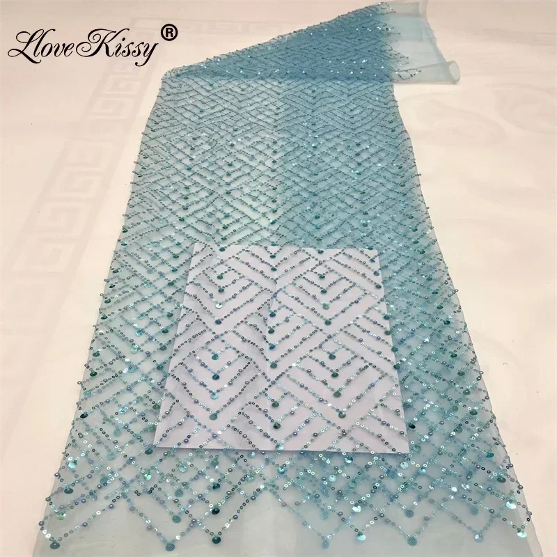 Оптовая продажа сетчатая ткань с вышивкой и блестками 5 ярдов 10 цветов для