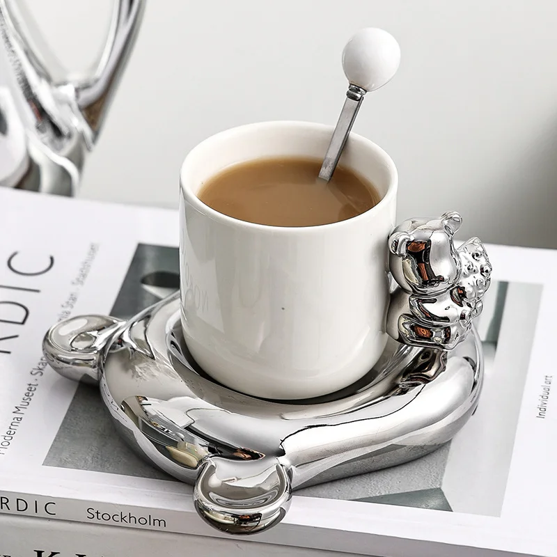 

Creative Bear Ceramic Mug Breakfast Cups Coffee Cup Milk Tea Cups Office Water Cup Milk Mugs Coffee Mug Afternoon Tea Mugs Gift