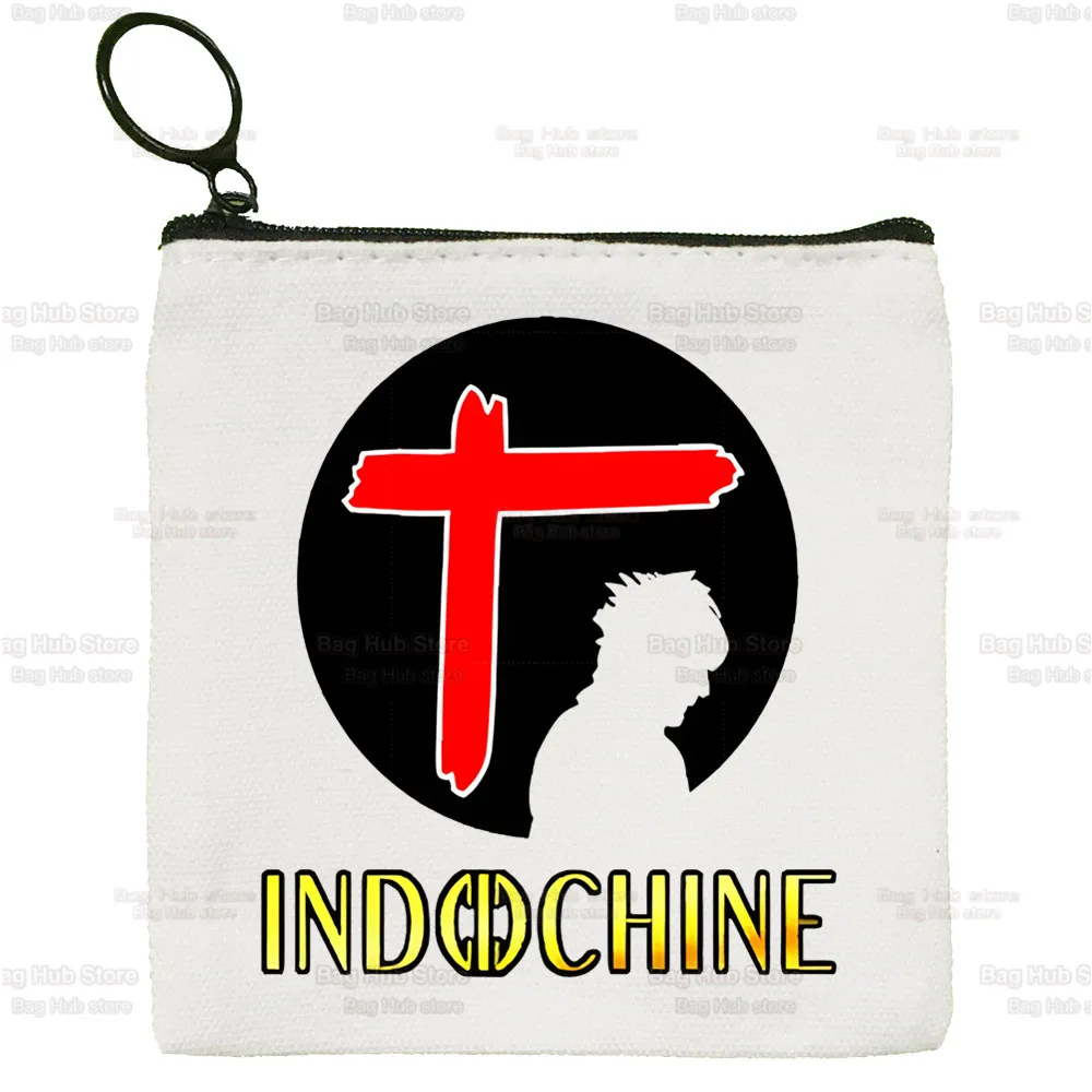 Indochine Pop Rock Wallets Coin Pocket Vintage Male Purse Function Boy And Girl Wave French Band Wallet with Card Holders