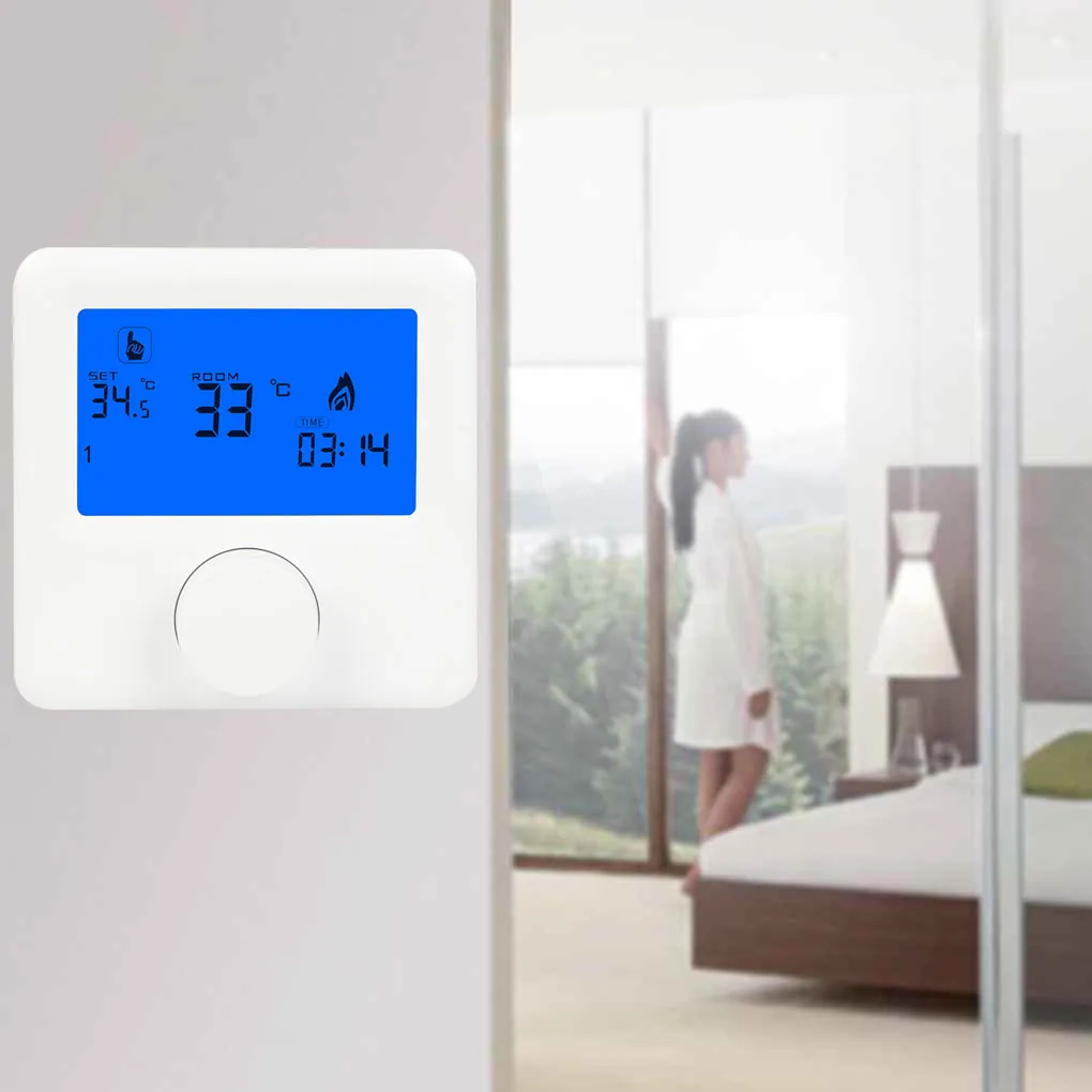 

Настенный термостат для газового котла с ЖК-дисплеем, программируемый на неделю термостат для комнатного отопления, цифровой регулятор тем...