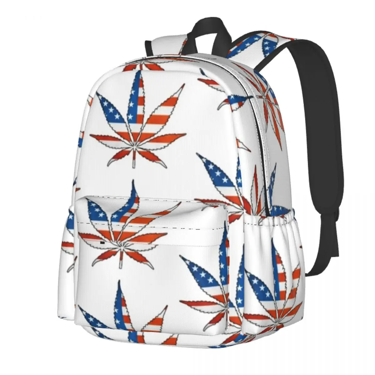 

Рюкзак с узором из листьев марихуаны 4 июля, рюкзаки для отдыха с американским флагом, Молодежные рюкзаки для улицы, цветные рюкзаки для школ...