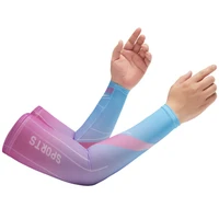 new gradient ice sleeve sunscreen arm sleeves arm guard ice silk covers oversleeve uv protection cycling and driving women men