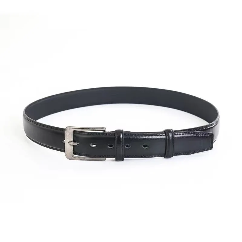

Casual Men's Belt Second Cow Leather Belts Strap Male Metal Smooth Belt