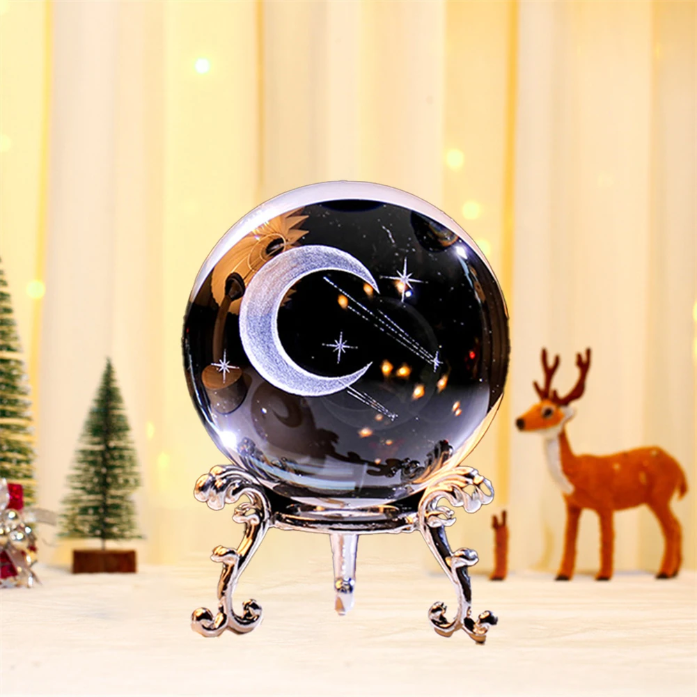 3D внутренний резной для хрустального шара ручной крест молитовная фигурка