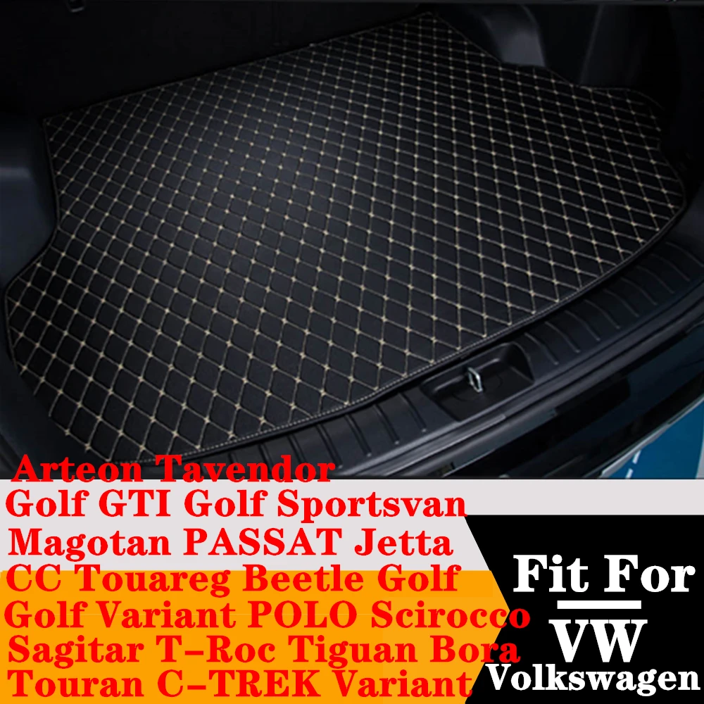

Car Trunk Mat Carpet pad For Volkswagen VW CC Arteon Touareg Scirocco Golf Sagitar T-Roc Tiguan Bora Magotan POLO PASSAT Jetta