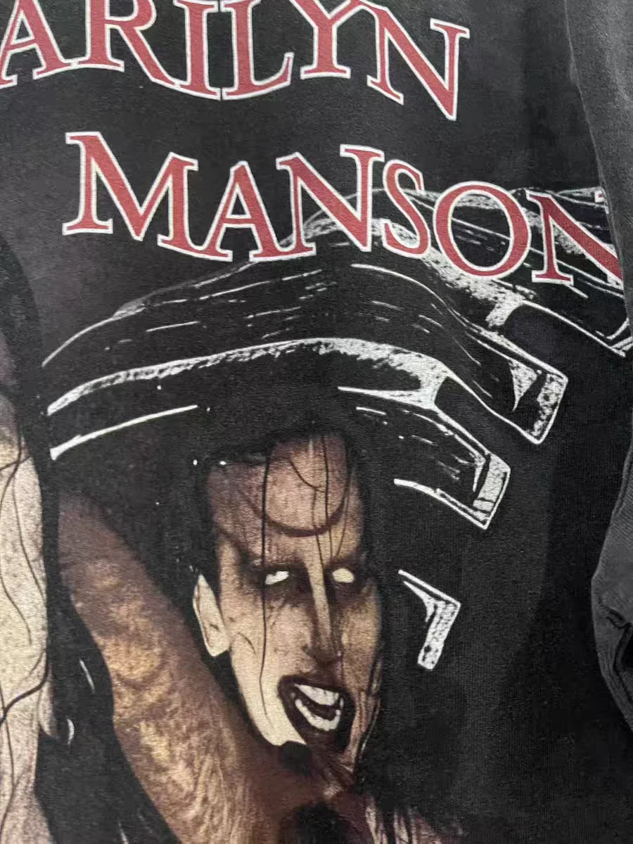 Фото Футболка Marilyn Manson 2026ss для мужчин и женщин, футболка высшего качества №4