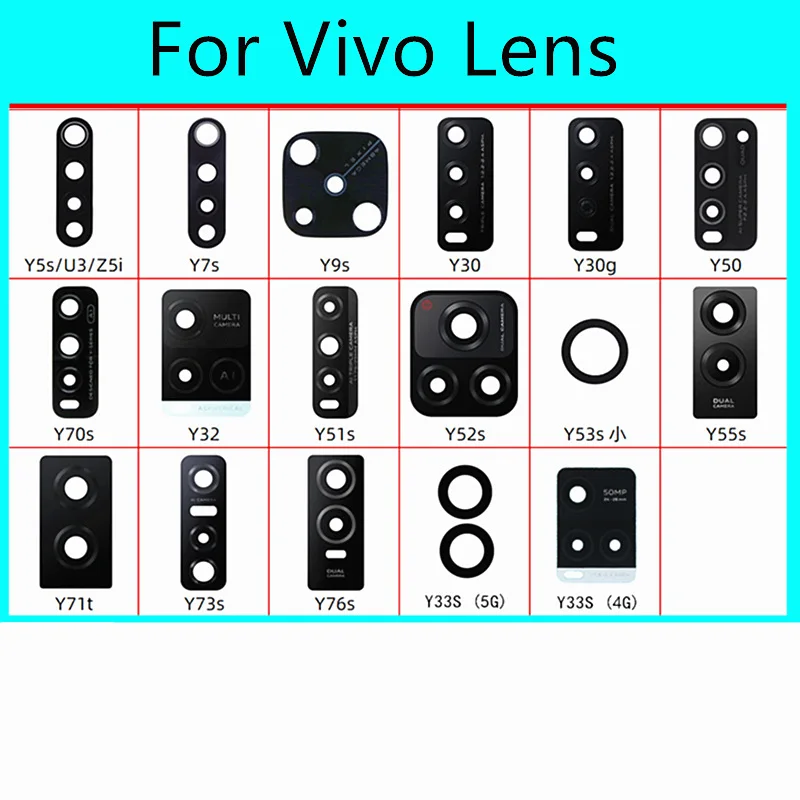 

Rear Camera Glass Lens For VIVO Y97 Z3 Z3i IQOO U1X Y7S Y9S Y30 Y50 Y70S Y32 Y51S Y33S Y76S Y73S Camera Glass Lens
