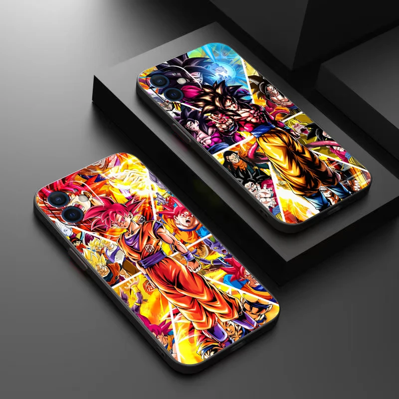 

Dragon Ball Saiyan Phone Case For Funda iPhone 13 12 11 Pro Max Mini X XR XS Max 6 6s 7 8 Plus Coque Black Carcasa Celular