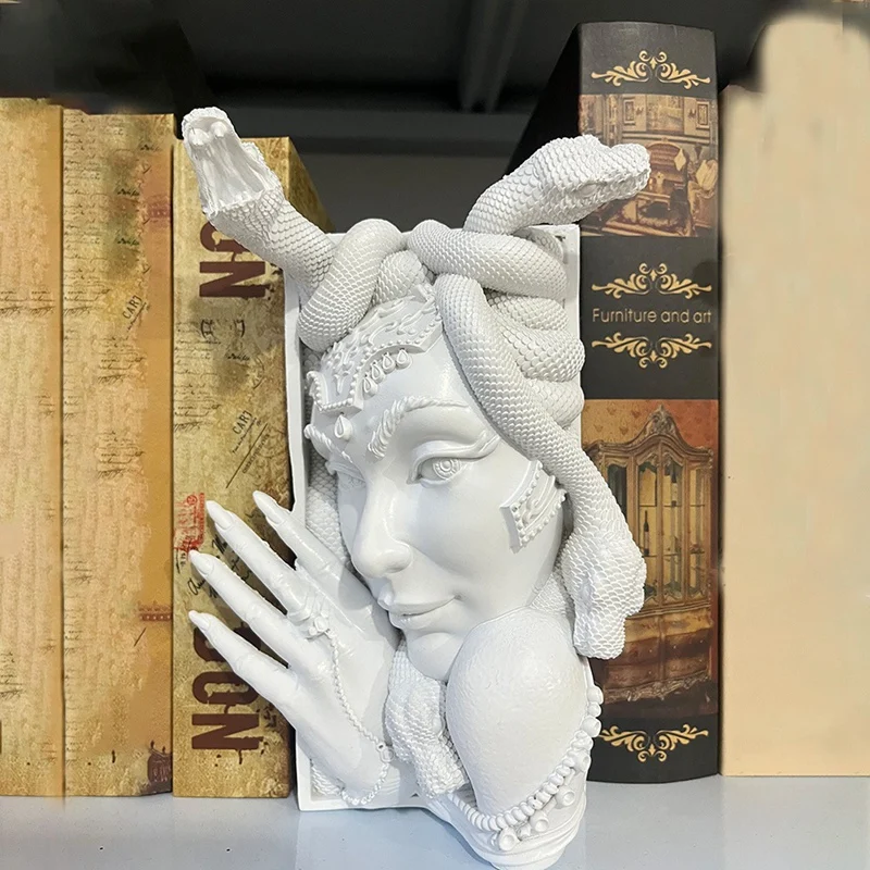 Декоративные подставки для книг LICG уникальные наконечники со змеиным лицом