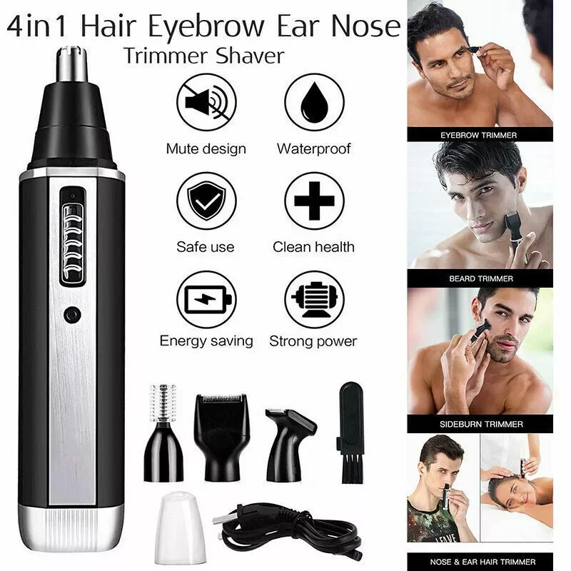 Rechargeable Men  Nose Ear Hair Trimmer Painless Women Trimming Sideburns Eyebrows Beard Hair Clipper Cut Shaver enlarge