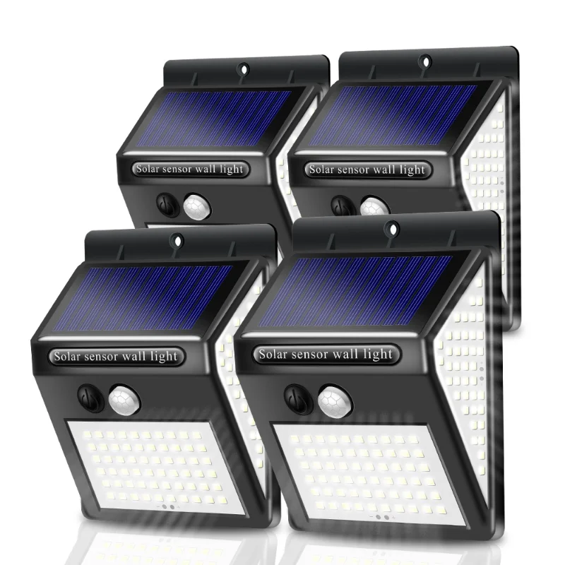 

150LED Solar Wall Light Automatic Sensing Super Bright Three Sides 140LED Porch Lights